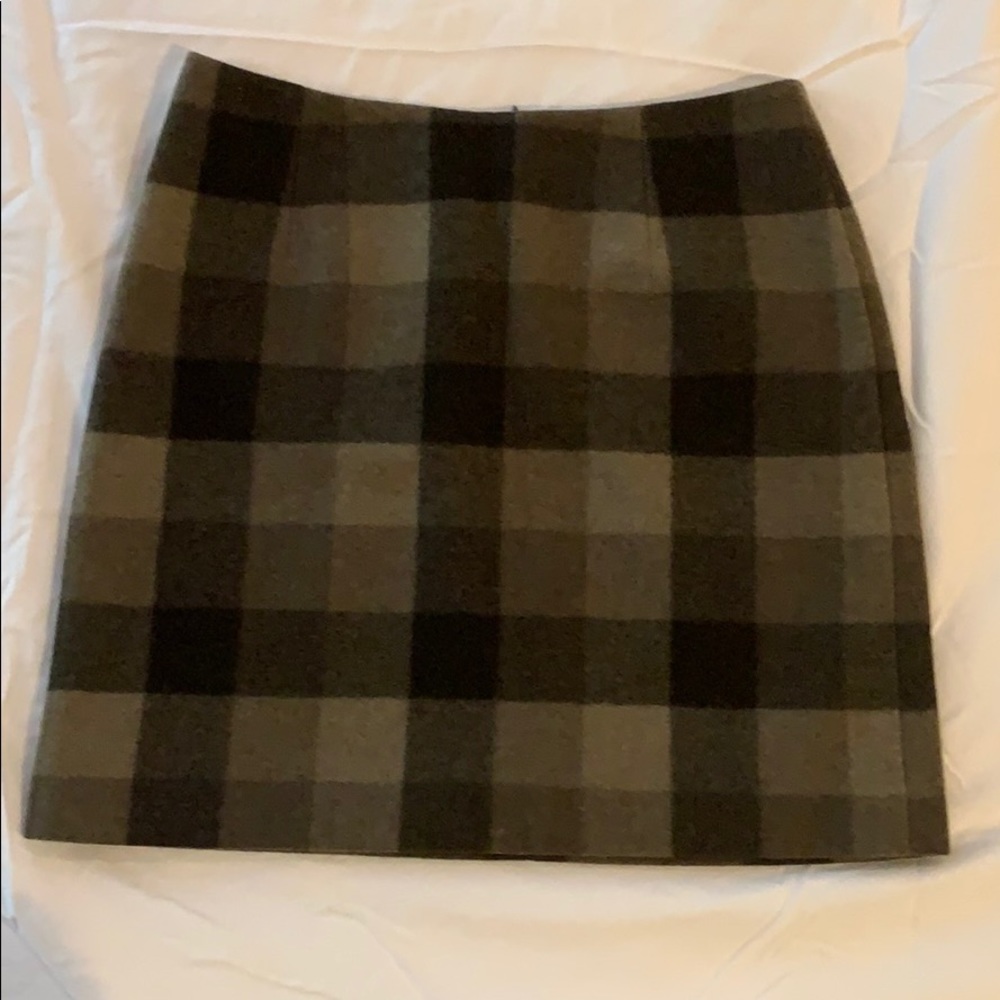 Wool Plaid Skirt
